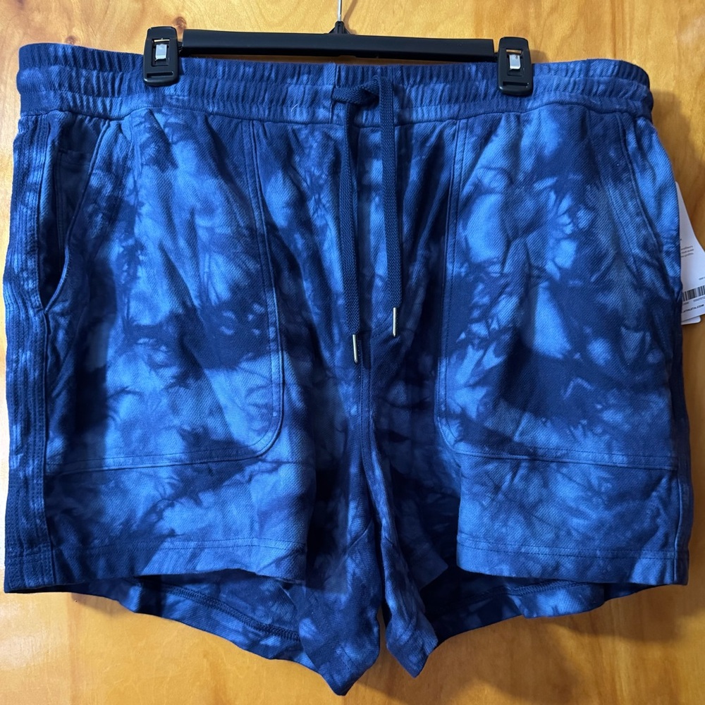 Athleta Blue Tie-Dye Shorts